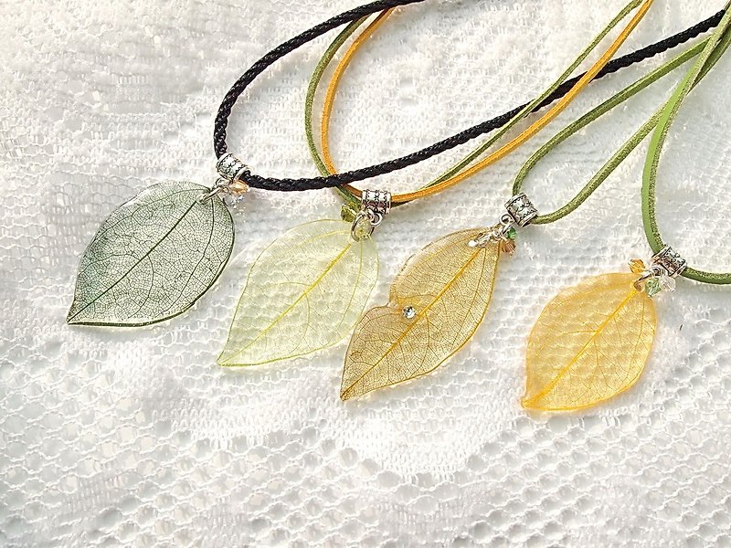 Anny's workshop hand-made jewelry, autumn necklace jewelry - สร้อยคอ - พลาสติก 