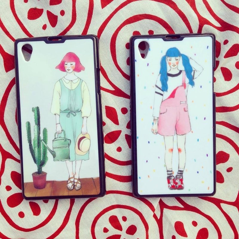 girl phone case sony Z1 - Phone Cases - Plastic Multicolor