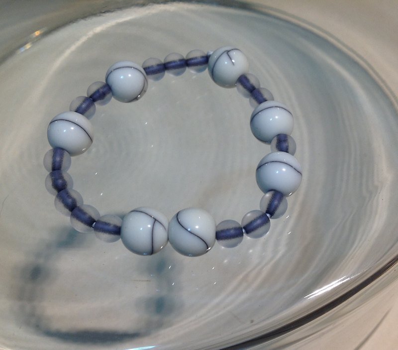 Bracelet ∞ gap between the ball Mist - Bracelets - Other Materials White
