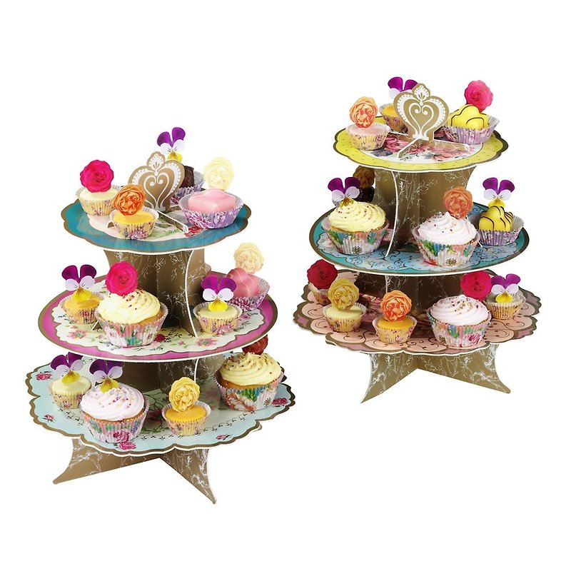 "Wonderful taste § Layer Cake stand" Britain Talking Tables Party Supplies - Other - Paper Multicolor