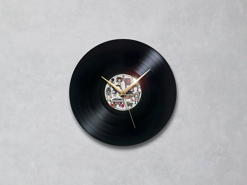 HeadphoneDog Real Vinyl Clock - นาฬิกา - วัสดุอื่นๆ สีดำ