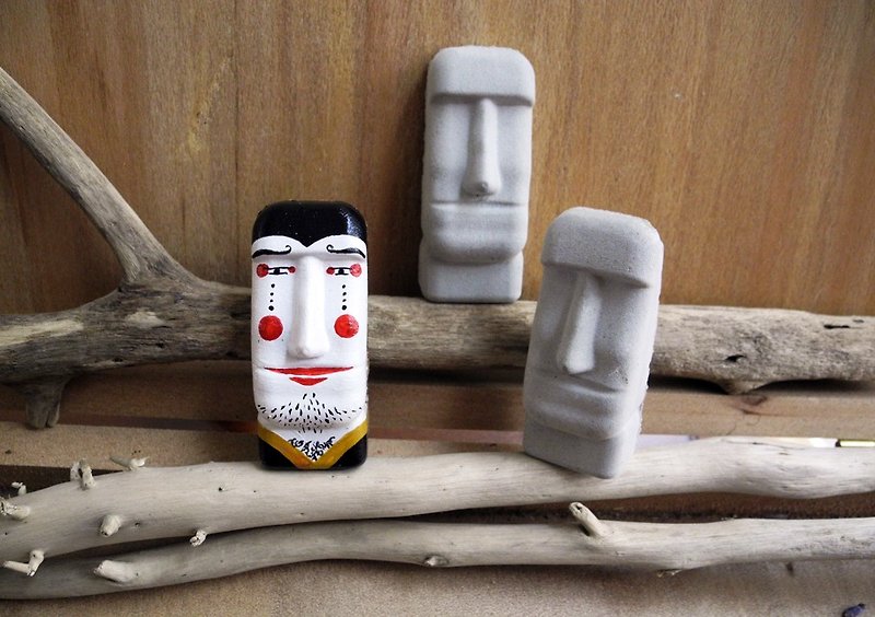 Easter Island Moai stone statues magnet mini - tour of Japan uncle - Magnets - Cement Multicolor