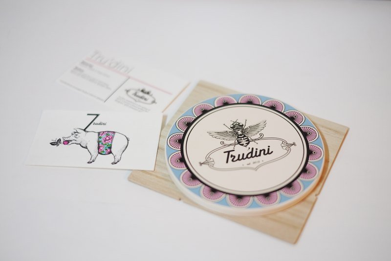 Tru'dini 蜜蜂陶瓷杯墊 - 杯墊 - 其他材質 白色