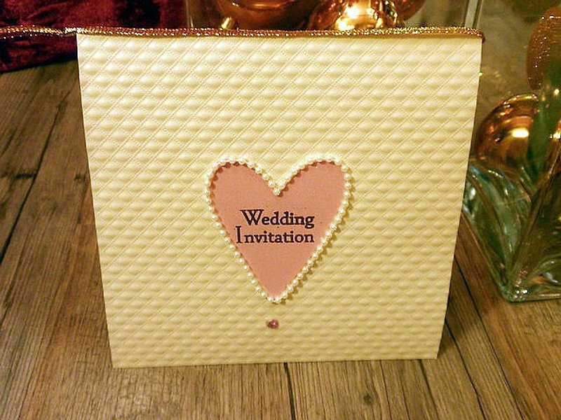 Handmade wedding card * string a heart - Cards & Postcards - Paper Pink