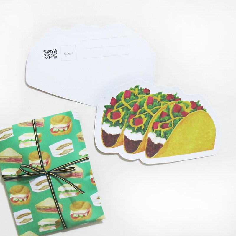 panda雜貨舖-墨西哥捲餅 - 心意卡/卡片 - 紙 