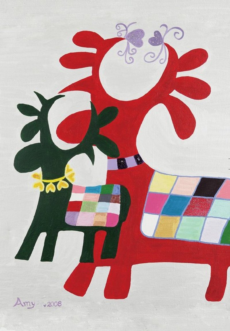 ジングルベル - ユニバーサルカード ポストカード クリスマスカード - カード・はがき - 紙 レッド