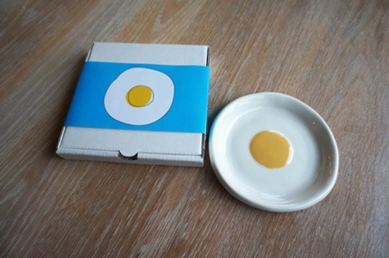 Poached Egg Dish - จานเล็ก - เครื่องลายคราม สีเหลือง