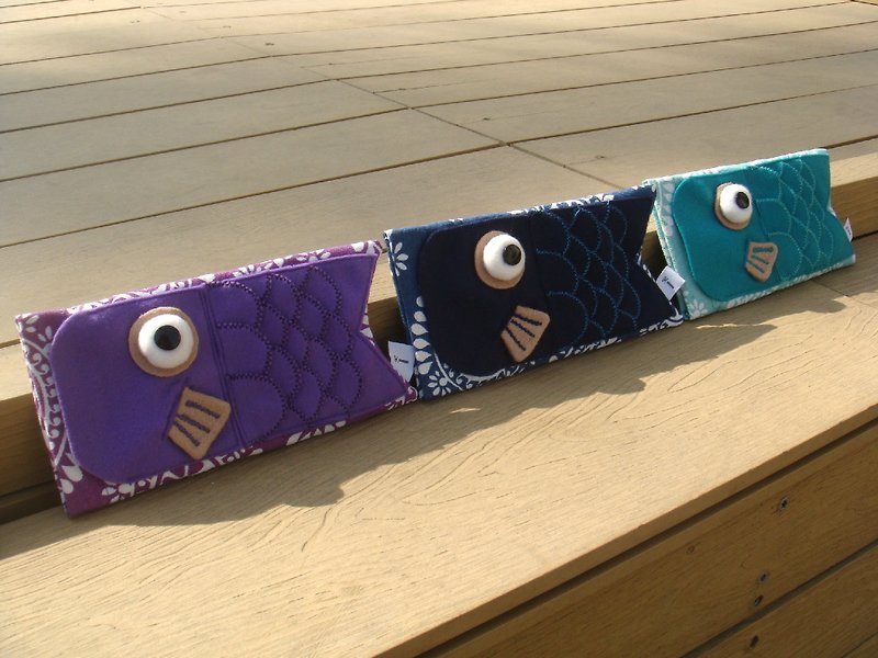 Carp streamers make good use of pencil case/storage bag amoeba background color │abbiesee gift shop - Pencil Cases - Other Materials 
