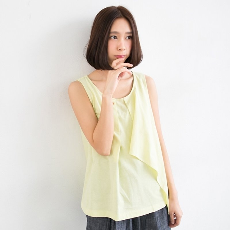 [Children] Xu Xu Sen numerous organic cotton irregular shape of the vest - Green - Women's Vests - Other Materials Green