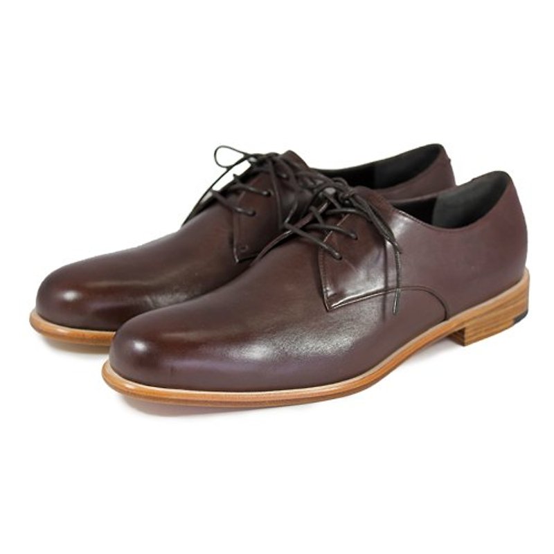 Derby shoes Larch M1125 Brown - Men's Leather Shoes - Genuine Leather Brown