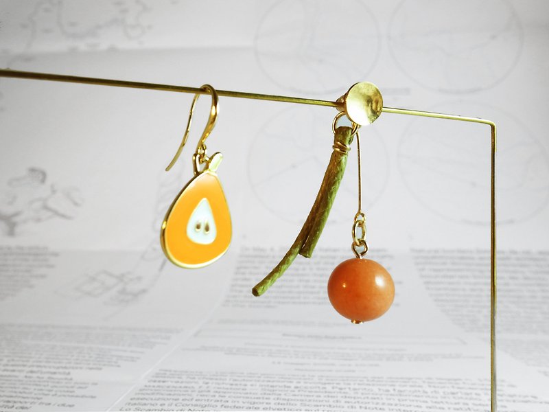 River Forest Park ♠ ♠ hand fruit ice [three] ear hook earrings - Earrings & Clip-ons - Other Materials 