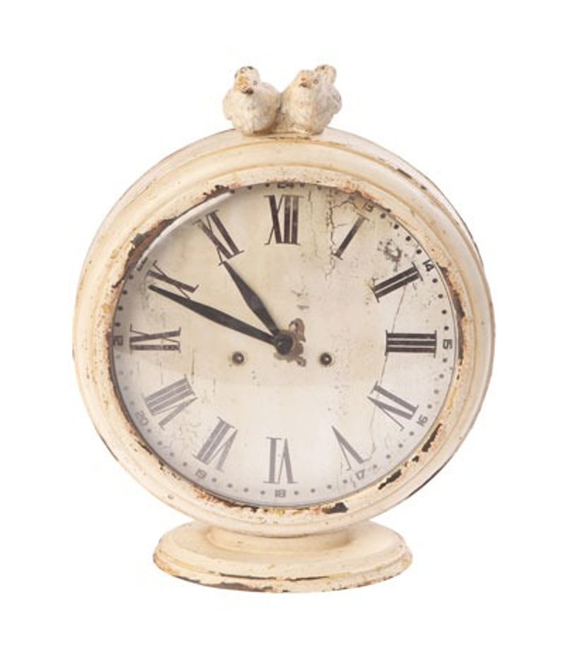 SUSS- British retro classic French style Desktop Loft large vertical clock / clock - suitable gifts shipped free stock - นาฬิกา - โลหะ ขาว