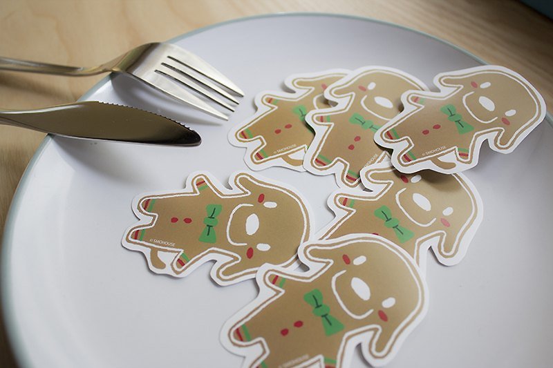 Christmas sticker: gingerbread dog - Stickers - Paper Khaki