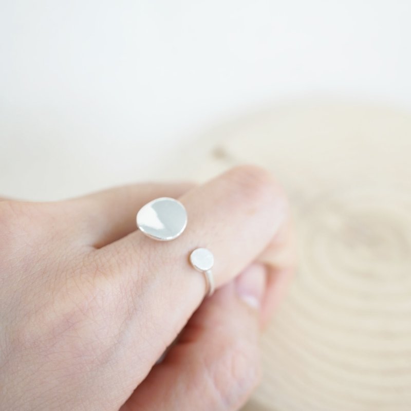 Button Sterling Silver Ring - General Rings - Sterling Silver Silver
