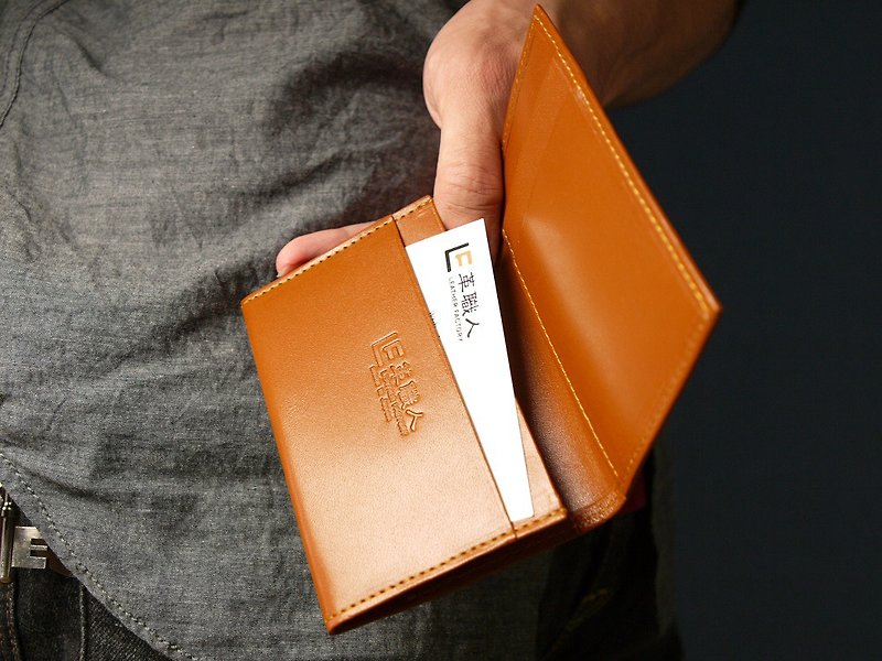 革職人 LEATHER FACTORY【Lead Business Card Case】Made in Japan - Card Holders & Cases - Genuine Leather Multicolor