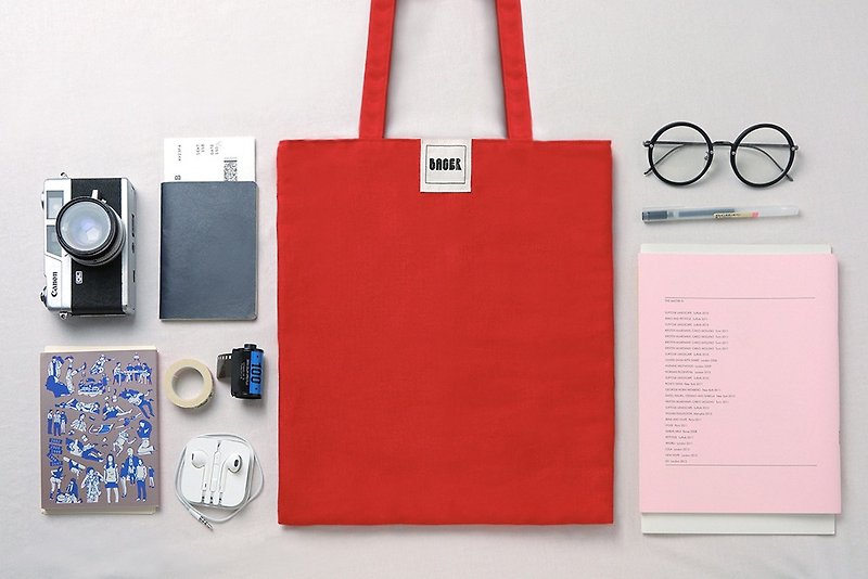 Muji Minimalist Plain Shoulder Canvas Bag (Medium) / Red - Messenger Bags & Sling Bags - Other Materials Red