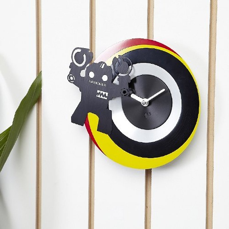 Swap robot timepiece series (red and black clock face) fashion clock - นาฬิกา - โลหะ สีดำ
