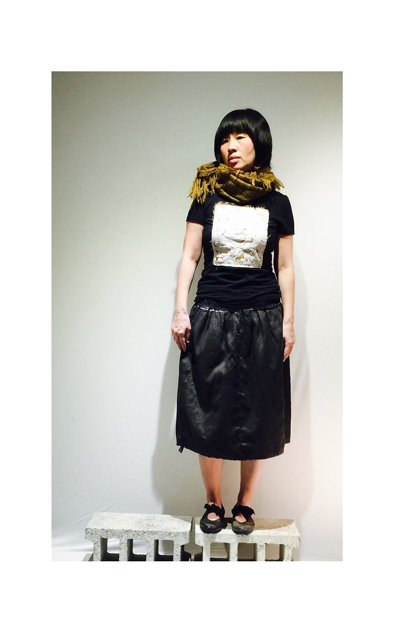 g6603 black card calm temperament skirt - Skirts - Other Materials Black