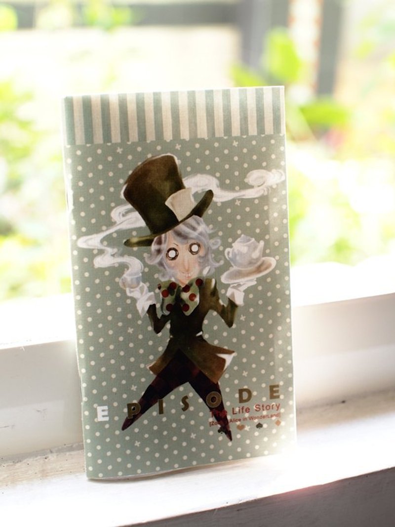 ZoeL*Pocket Notebook*MadHatter MadHatter* Created Alice Alice Illustration - Notebooks & Journals - Paper Green