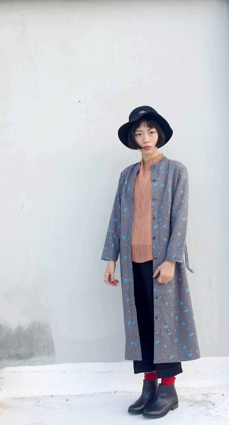 4.5studio- paddy rice to vintage treasure hunt - you warm gray rosy Long Collar Jacket - Women's Casual & Functional Jackets - Other Materials Gray