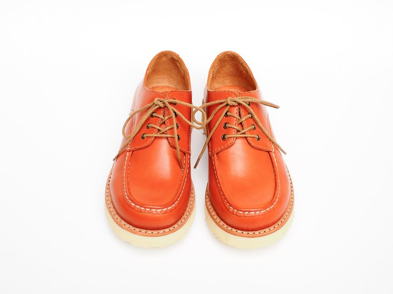 【Work Lady】 SOPHIE 經典手縫馬克鞋 黃棕色 - 女牛津鞋/樂福鞋 - 真皮 