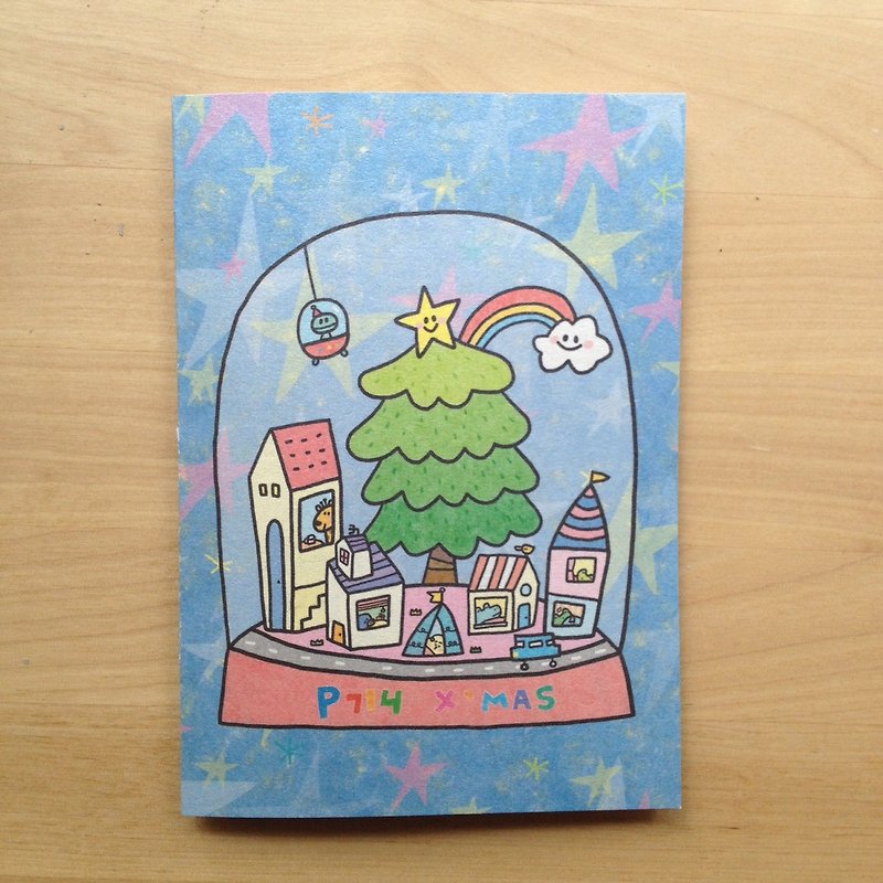 聖誕卡-魔法水晶球 - 卡片/明信片 - 紙 藍色