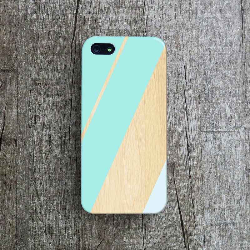 OneLittleForest - 原創手機保護殼- iPhone 4, iPhone 5, iPhone 5c- 間條 - 手機殼/手機套 - 塑膠 藍色