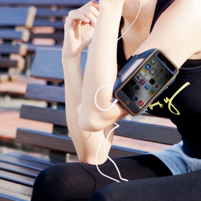 iPhone 5/5C/5S Sport 運動保護臂套 - 手機殼/手機套 - 矽膠 黑色