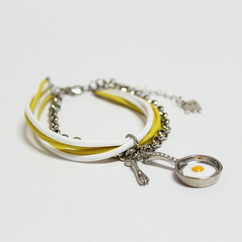 【BE.RUBY】太陽蛋手鍊 - 手鍊/手環 - 其他金屬 黃色