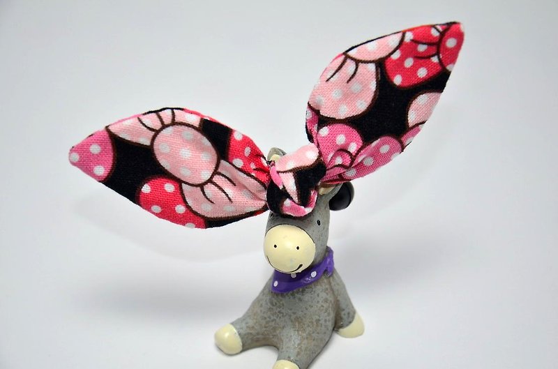黑底蝴蝶結 兔耳朵 髮束 - 髮飾 - 其他材質 