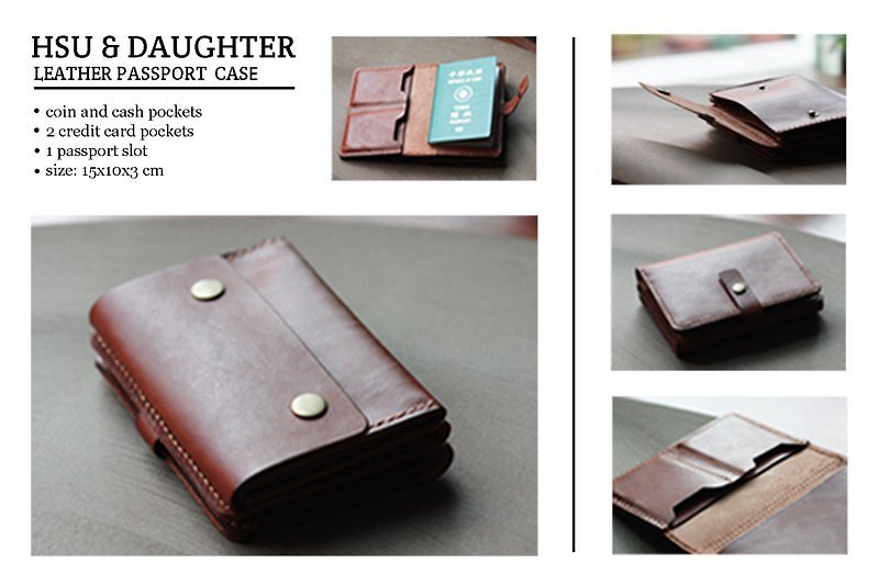 客製化商品：護照夾 - Passport Holders & Cases - Genuine Leather Brown
