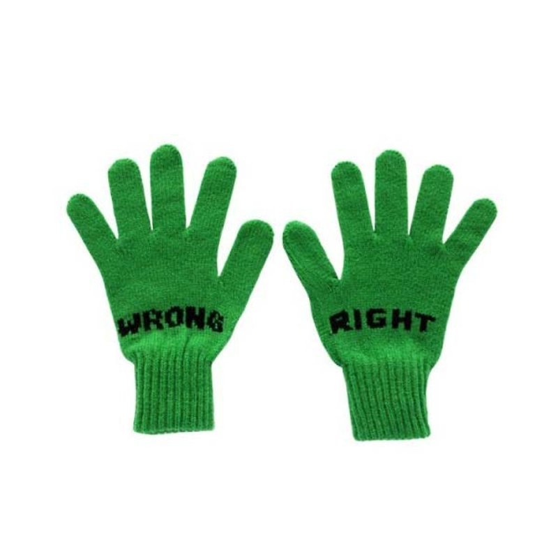 [Winter Sale] Right Wrong Pure Wool Gloves | Donna Wilson - ถุงมือ - วัสดุอื่นๆ สีเขียว