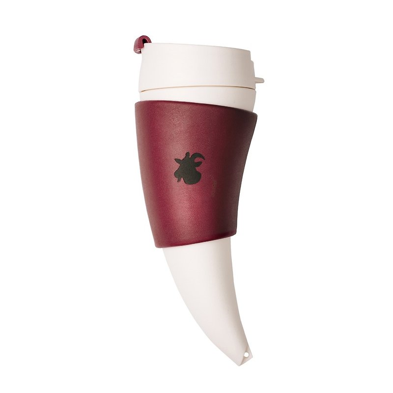 【GOAT STORY】Goat Mug 山羊角咖啡杯 羊角杯 12oz/350ml-酒紅 - 咖啡杯 - 其他材質 紅色