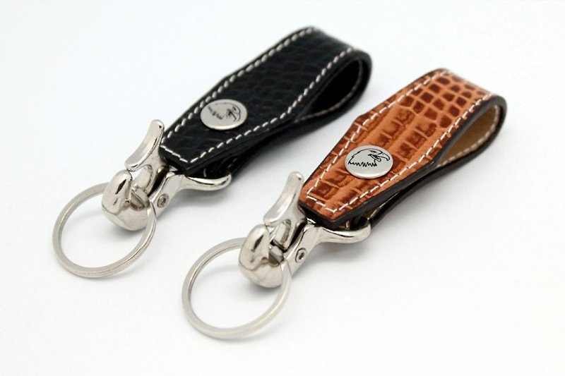 Bodypack leather key ring - crocodile - Other - Genuine Leather 
