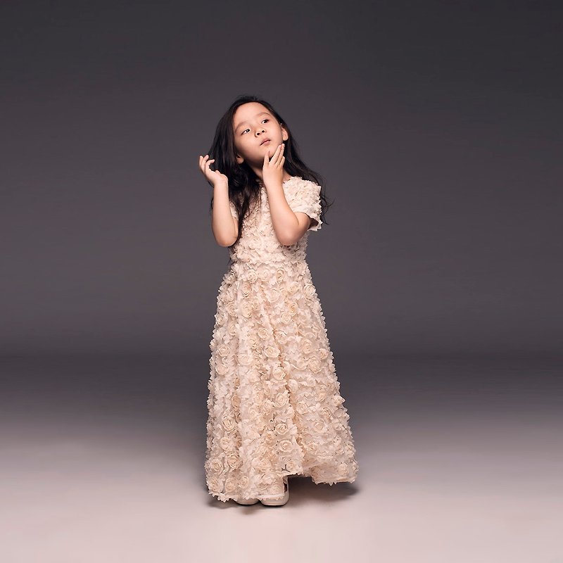 Rosette Dress / FW2015 - Kids' Dresses - Other Materials White