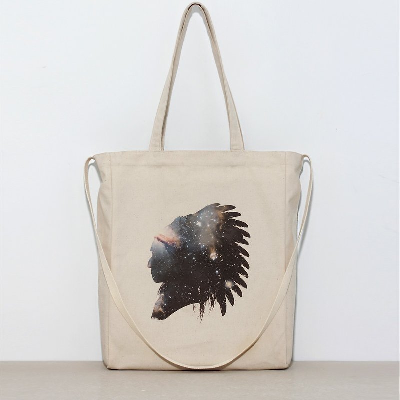 Bag / bag / canvas / gift _ [mysterious Indiana] - กระเป๋าแมสเซนเจอร์ - ผ้าฝ้าย/ผ้าลินิน ขาว