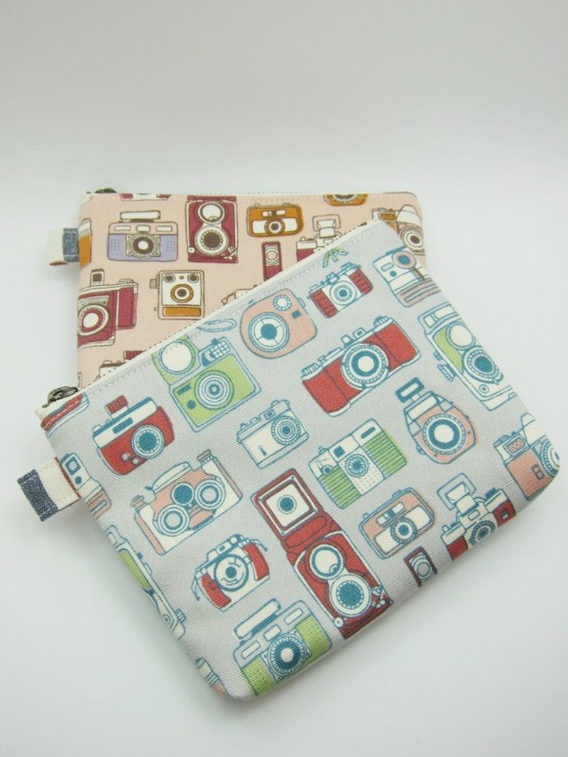 Colorful retro camera body zipper packet - Coin Purses - Other Materials Blue