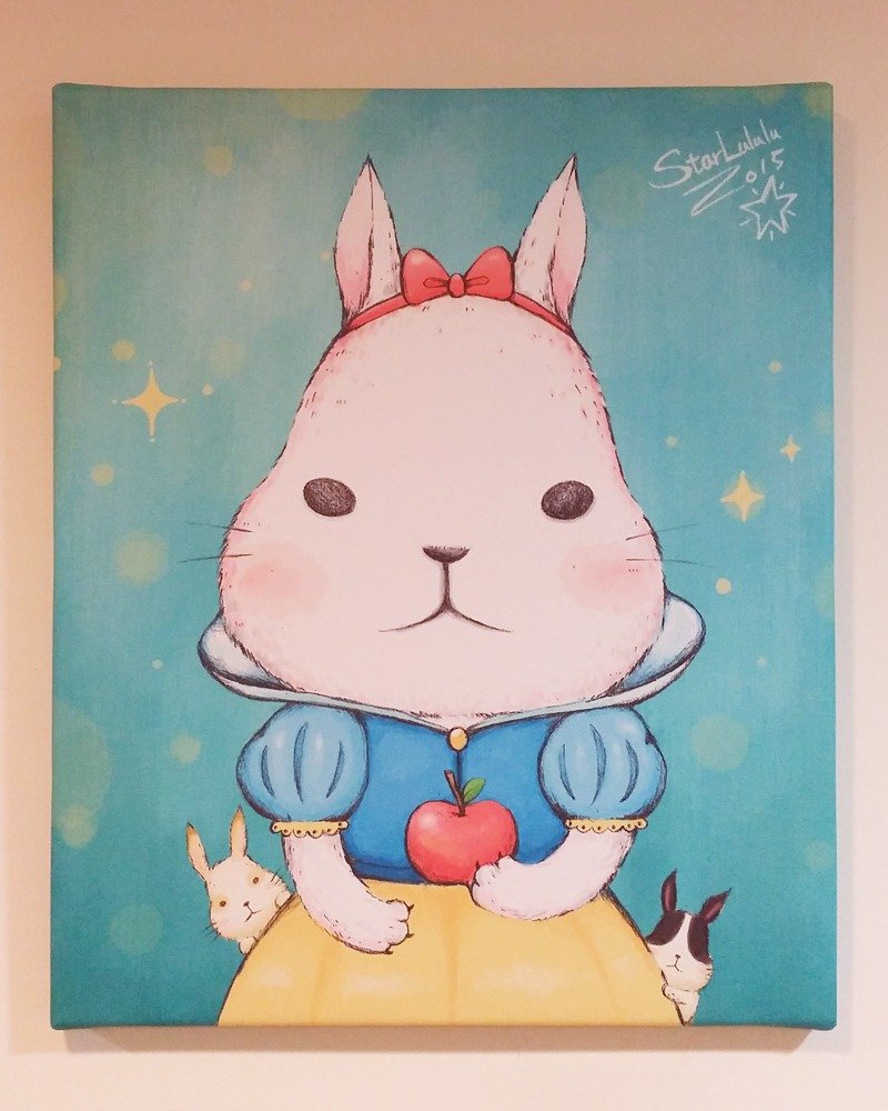 Frameless painting / good rabbits princess - Posters - Other Materials White