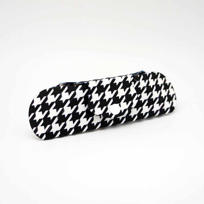 BLR  Electronic Cord Wrappers / Glasses case [ Houndstooth ] - Cable Organizers - Other Materials Black