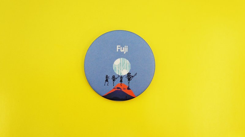 Jumping Fuji badge - Badges & Pins - Plastic Blue