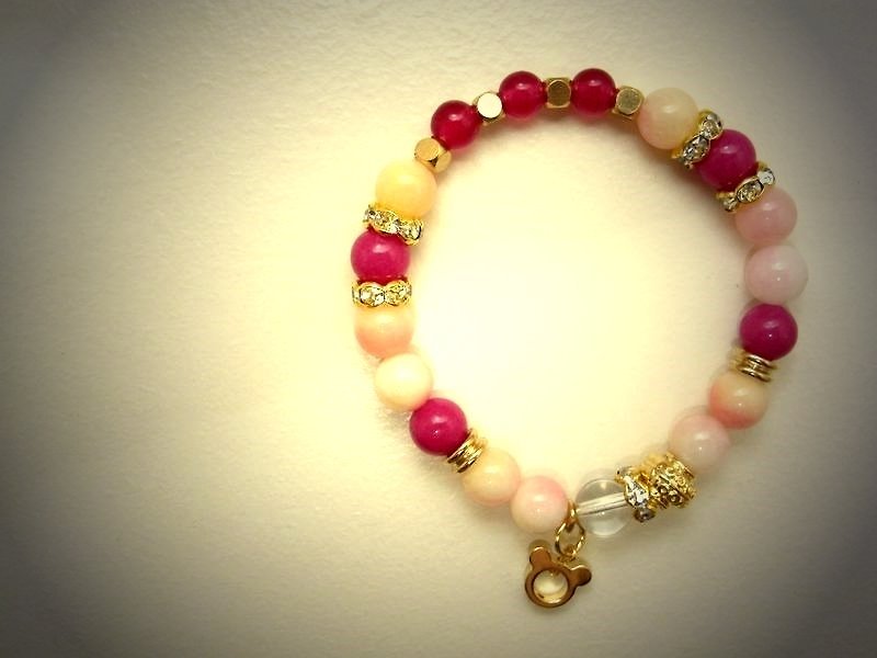 Peach Mickey - Bracelets - Other Materials Red