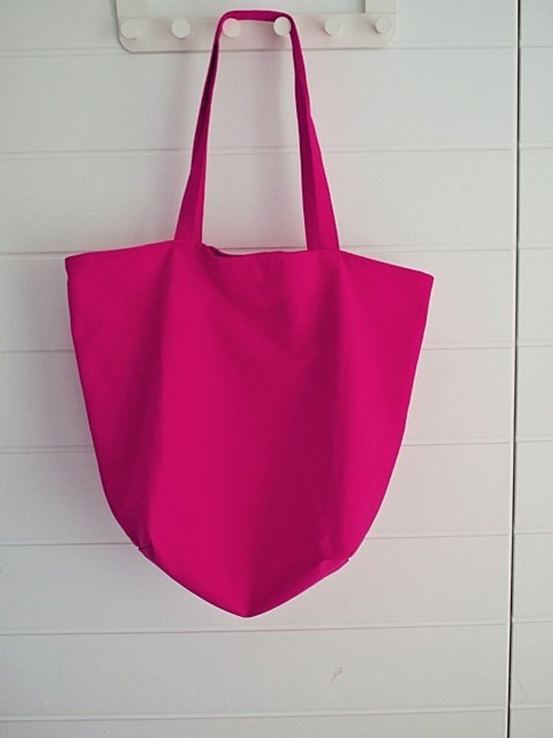 hairmo. Simple pink large tote bag - Zip subsection (Summer Edition) - กระเป๋าแมสเซนเจอร์ - วัสดุอื่นๆ สีแดง