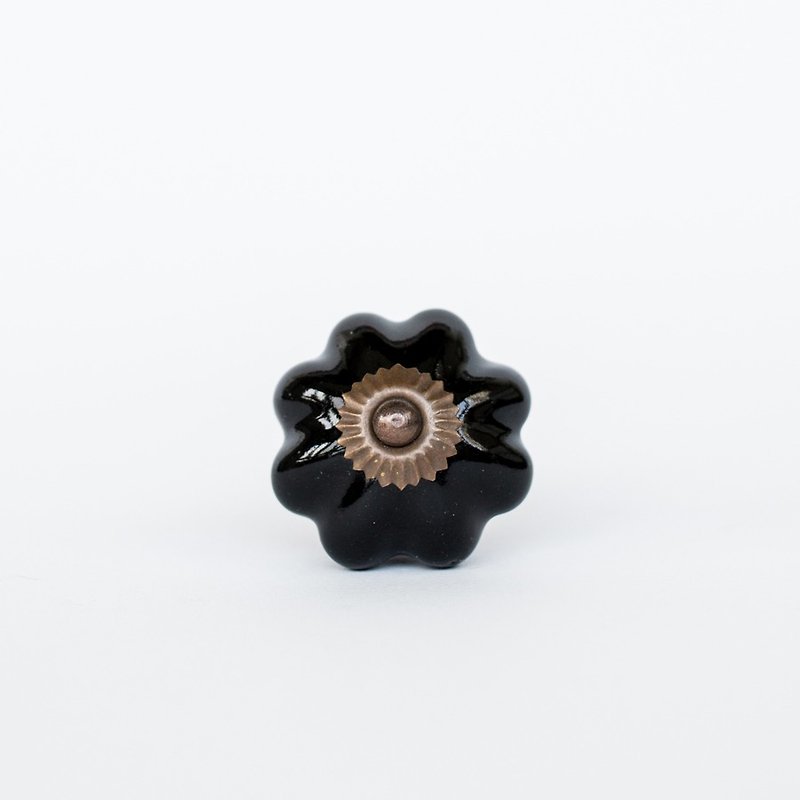 OOPSY Life-Retro Porcelain Doorknob-Black-RJB - อื่นๆ - วัสดุอื่นๆ สีดำ