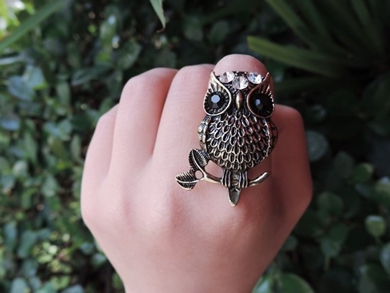 Owl Ring ‧ ‧ gift accessories small objects - แหวนทั่วไป - โลหะ 