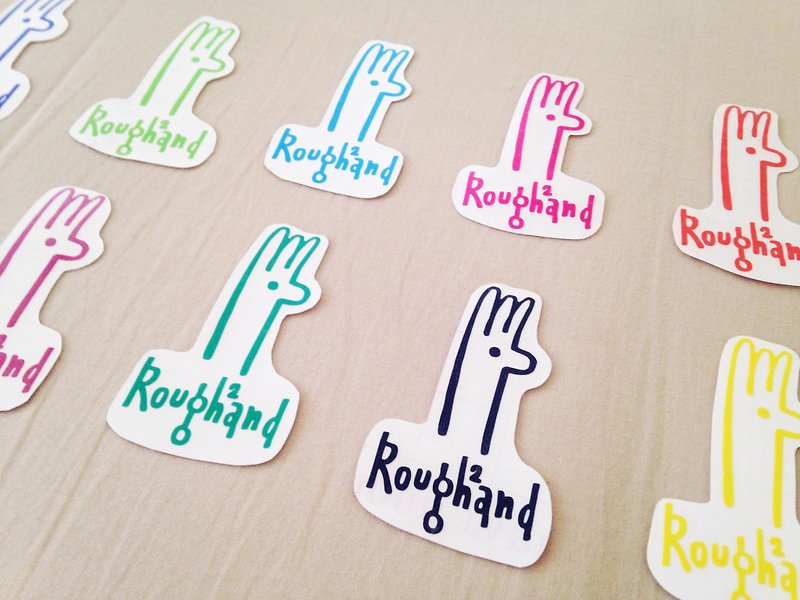 Roughand rough handmade logo sticker - Stickers - Waterproof Material 