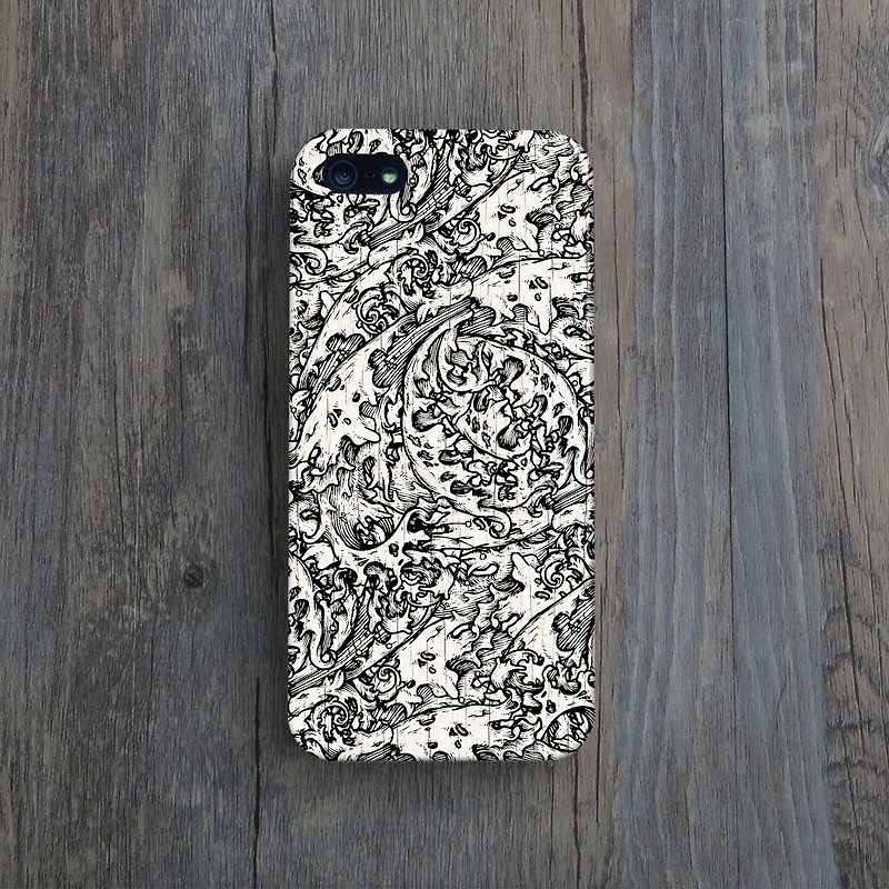 OneLittleForest - Original Mobile Case - iPhone 4, iPhone 5, iPhone 5c- stone rubbings - เคส/ซองมือถือ - พลาสติก สีดำ