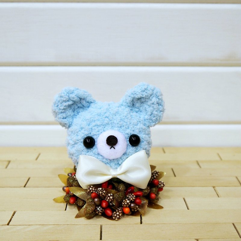 Macaron - Bear - Light Blue. key ring. Charm - Keychains - Other Materials 
