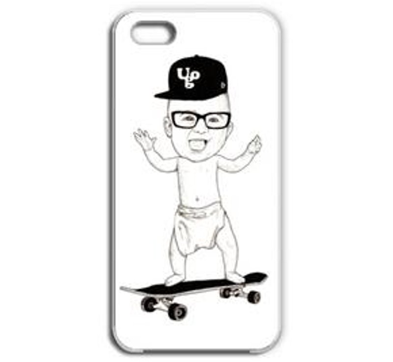 Baby Skateboarder (iPhone5 / 5s) - เสื้อยืดผู้ชาย - วัสดุอื่นๆ 