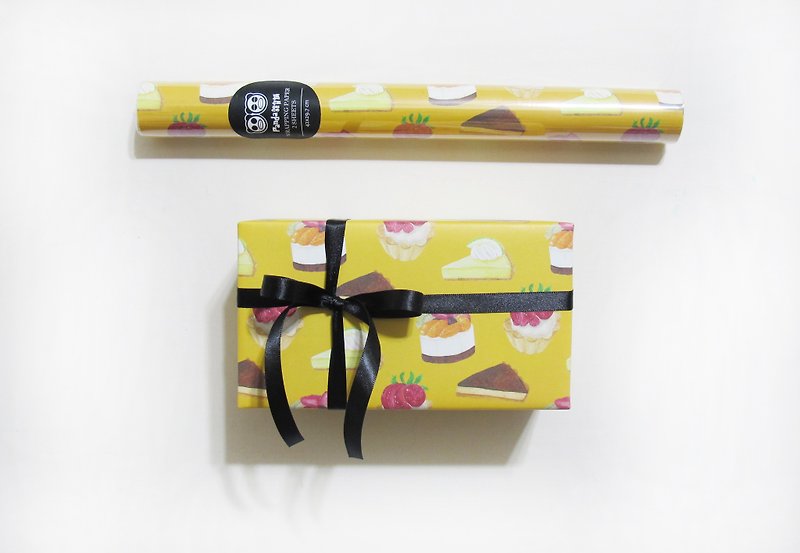Panda grocery store-cake wrapping paper Valentine's Day gift wrapping paper - วัสดุห่อของขวัญ - กระดาษ หลากหลายสี