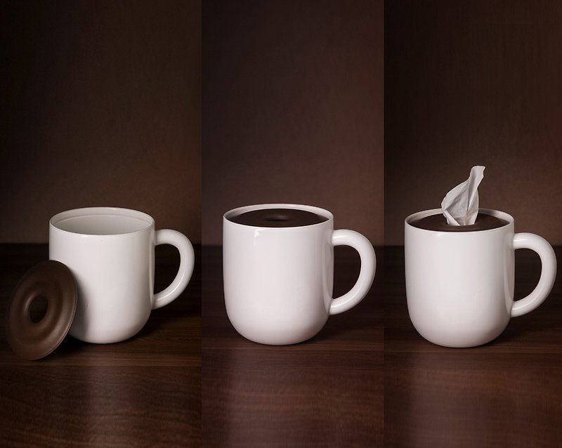 QUALY 咖啡杯-捲筒衛生紙盒 - 其他 - 塑膠 白色